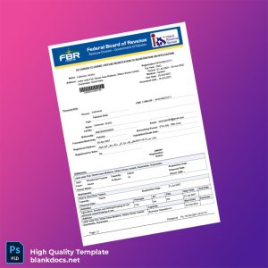 Pakistan Government Editable Tax Registration Modification Order Template in Word and PDF formats