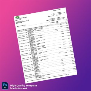 Pakistan MCB Bank Statement Template in Word and PDF formats