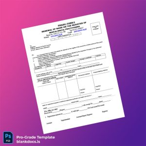 Blank Pakistan Pakistan Medical Dental Council Registration Certificate Template (Word/PDF) Document Preview - BlankDocs