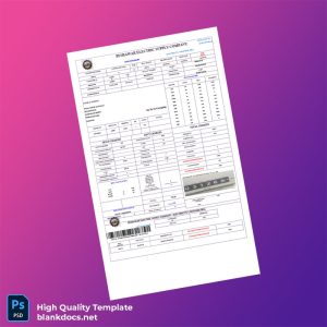Pakistan Peshawar Electric Supply Company PESCO Editable Electricity Bill Template in Word and PDF formats