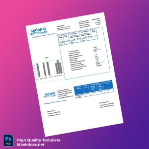 Peru Sedapal La Atarjea Editable Water Bill Template in Word and PDF formats