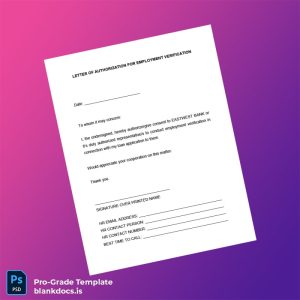 Blank Philippines Eastwest Bank Employment Verification Letter Template (Word/PDF) Document Preview - BlankDocs