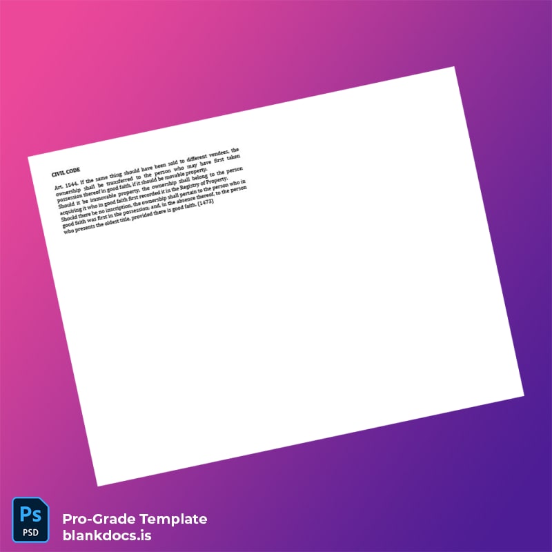 Blank Philippines Land Registration Authority Decree of Registration and Certificate of Title Template in Word and PDF formats page 3 Document Preview - BlankDocs