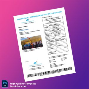 Philippines Maytegued Energy Association Editable Electricity Bill Template in Word and PDF formats