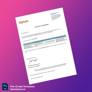 Blank Philippines Optum Global Solutions Employment Verification Letter Template (Word/PDF) Document Preview - BlankDocs