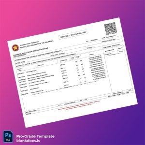 Blank Philippines Polytechnic University Student Registration Certificate Template (Word/PDF) Document Preview - BlankDocs