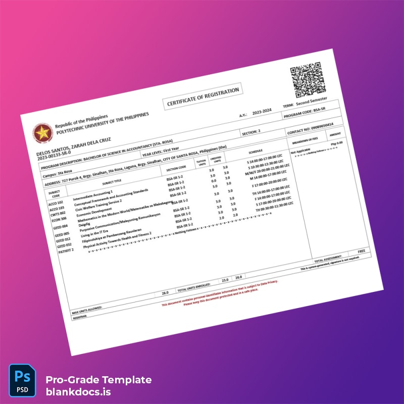 Blank Philippines Registration Authority Registration Certificate Template (Word/PDF) Document Preview - BlankDocs