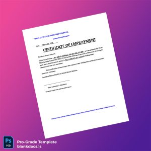 Blank Philippines Three EEE s Cycle Parts Employment Verification Letter Template (Word/PDF) Document Preview - BlankDocs