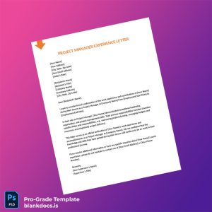 Blank Project Manager Experience Letter Template (Word/PDF) Document Preview - BlankDocs