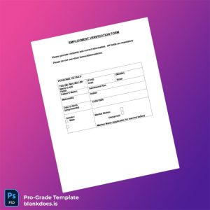 Blank Proquest Consultancy Services Employment Verification Letter Template (Word/PDF) Document Preview - BlankDocs