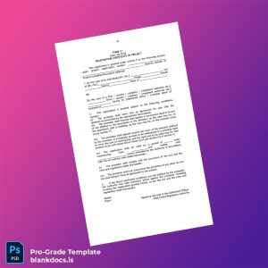 Blank Real Estate Regulatory Authority Registration Certificate of Project Form C Template (Word/PDF) Document Preview