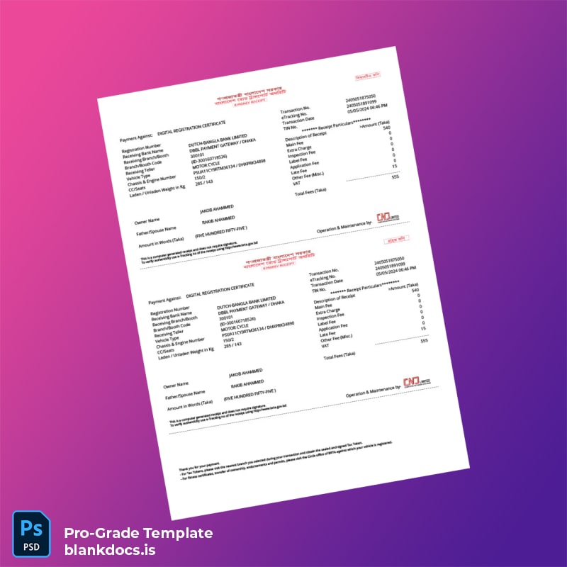 Blank Registration Certificate Template in Word and PDF formats page 3 Document Preview