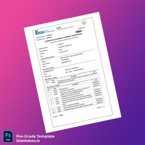 Blank Rwanda Office of the Registrar General Registration Certificate Template (Word/PDF) Document Preview - BlankDocs