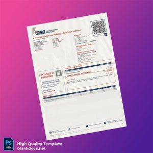 Slovakia Stredoslovensk Energetika A S Editable Utility Bill Template in Word and PDF formats