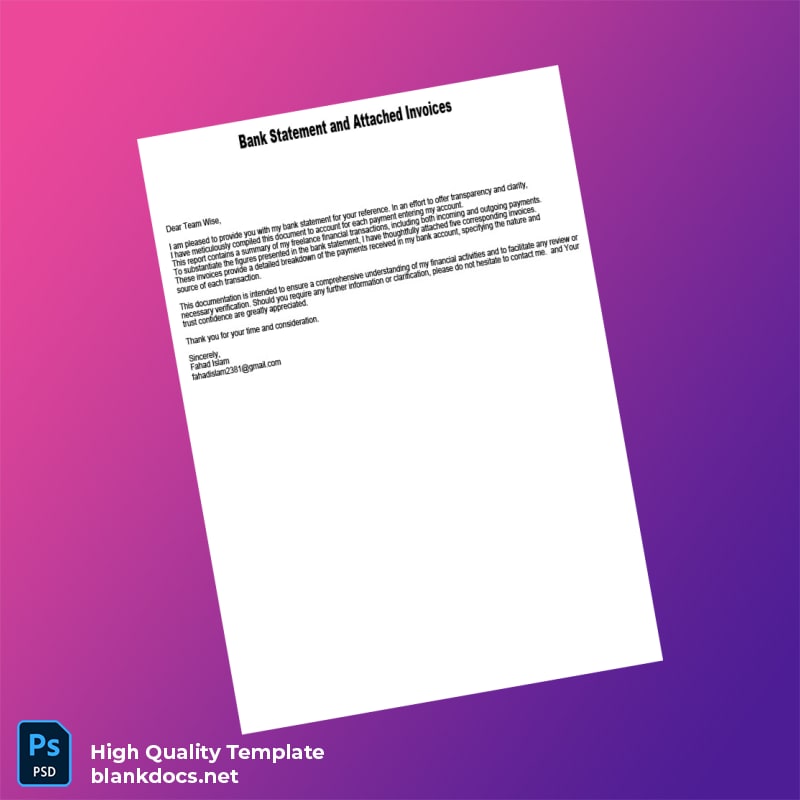 South Africa Bank Statement and Invoices Template in Word and PDF formats