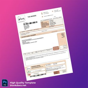 South Africa City Of Johannesburg Editable Utility Bill Template in Word and PDF formats