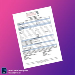 Blank South Africa SACAP Coaching Registration Form Template (Word/PDF) Document Preview - BlankDocs