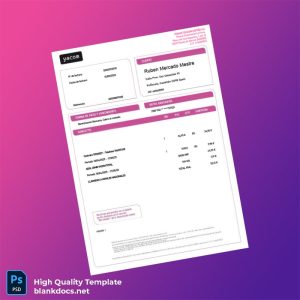 Spain France Telecom Espa A S A Editable Utility Bill Template in Word and PDF formats