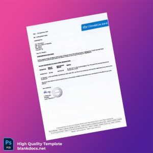 Sri Lanka Commercial Bank of Ceylon PLC Bank Statement Template in Word and PDF formats