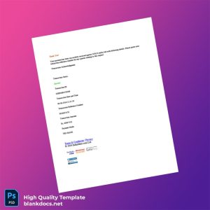 TRN BANK Editable Utility Bill Template in Word and PDF formats