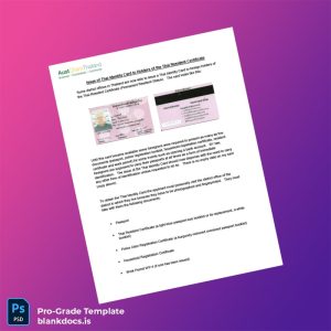 Blank Thailand Ministry of Interior Resident Certificate Template (Word/PDF) Document Preview - BlankDocs