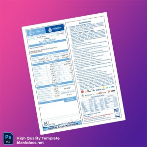 Turkey Istanbul Water And Sewerage Administration Editable Water Bill Template in Word and PDF formats