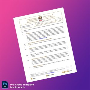 Blank UAE Ministry of Industry and Advanced Technology Halal Certification Body Registration Guidelines Template in Word and PDF forma Document Preview - BlankDocs