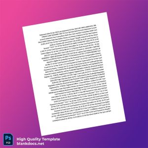 UK Barclays Bank Account Statement Template in Word and PDF formats