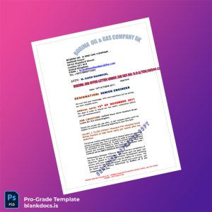 Blank UK Bodima Oil and Gas Company Employment Verification Letter Template (Word/PDF) Document Preview - BlankDocs