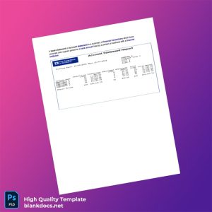 UK Royal Bank of Scotland Account Statement Template in Word and PDF formats