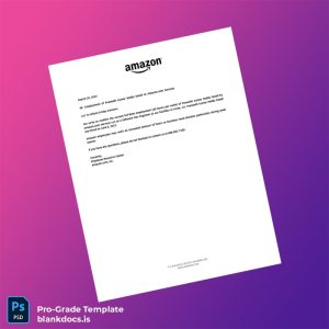 Blank USA Amazon com Services LLC Employment Verification Letter Template (Word/PDF) Document Preview - BlankDocs