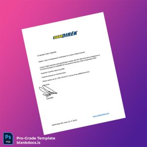 Blank USA CashDIRÈK Employment Verification Letter Template (Word/PDF) Document Preview - BlankDocs