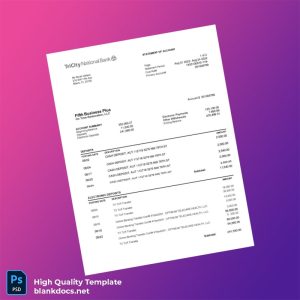 USA Fifth Business Plus Statement Template in Word and PDF formats