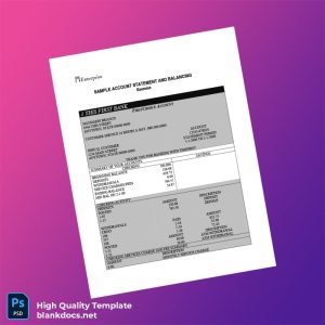 USA First Bank Sample Account Statement Template in Word and PDF formats