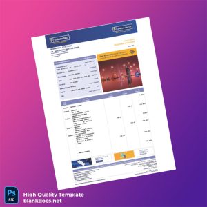 United Arab Emirates Emirates NBD Account Statement Template in Word and PDF formats