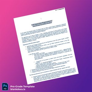 Blank United Arab Emirates Ministry of Health GSL Product Registration Requirements Template (Word/PDF) Document Preview - BlankDocs