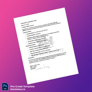 Blank United Kingdom BLOCKCHAIN GB LIMITED Employment Verification Letter Template (Word/PDF) Document Preview - BlankDocs