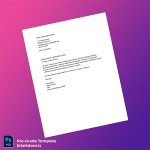 Blank United Kingdom Braun McCullough and Hill Employment Verification Letter Template (Word/PDF) Document Preview - BlankDocs