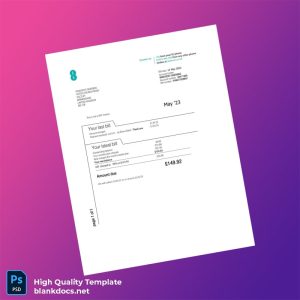 United Kingdom EE Editable Utility Bill Template in Word and PDF formats