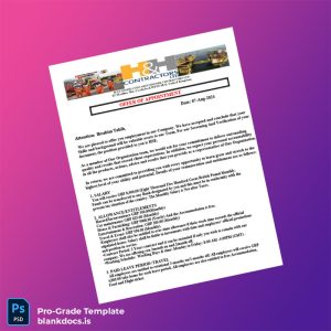 Blank United Kingdom H H Contractors Ltd Employment Verification Letter Template (Word/PDF) Document Preview - BlankDocs