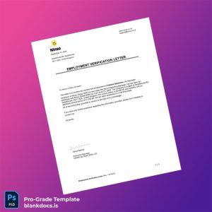 Blank United Kingdom NINSO GLOBAL SDN LTD Employment Verification Letter Template (Word/PDF) Document Preview - BlankDocs