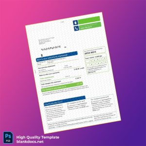 United Kingdom Southern Electric Editable Electricity Bill Template in Word and PDF formats