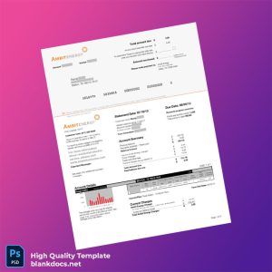 United States Ambit Energy Editable Utility Bill Template in Word and PDF formats