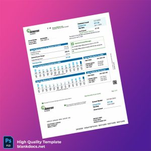 United States Ameren Illinois Editable Utility Bill Template in Word and PDF formats