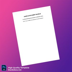 United States BingAds Editable Verification Document Template in Word and PDF formats