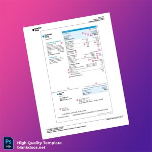United States CenterPoint Energy Editable Utility Bill Template in Word and PDF formats