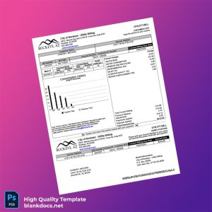 United States City Of Buckeye - Utility Billing Editable Utility Bill Template in Word and PDF formats