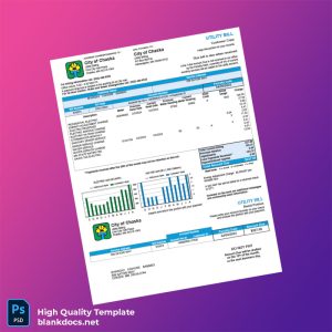 United States City Of Chaska Editable Utility Bill Template in Word and PDF formats