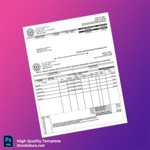 United States City Of Texas City Editable Utility Bill Template in Word and PDF formats