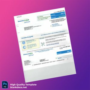 United States Consumers Energy Editable Utility Bill Template in Word and PDF formats